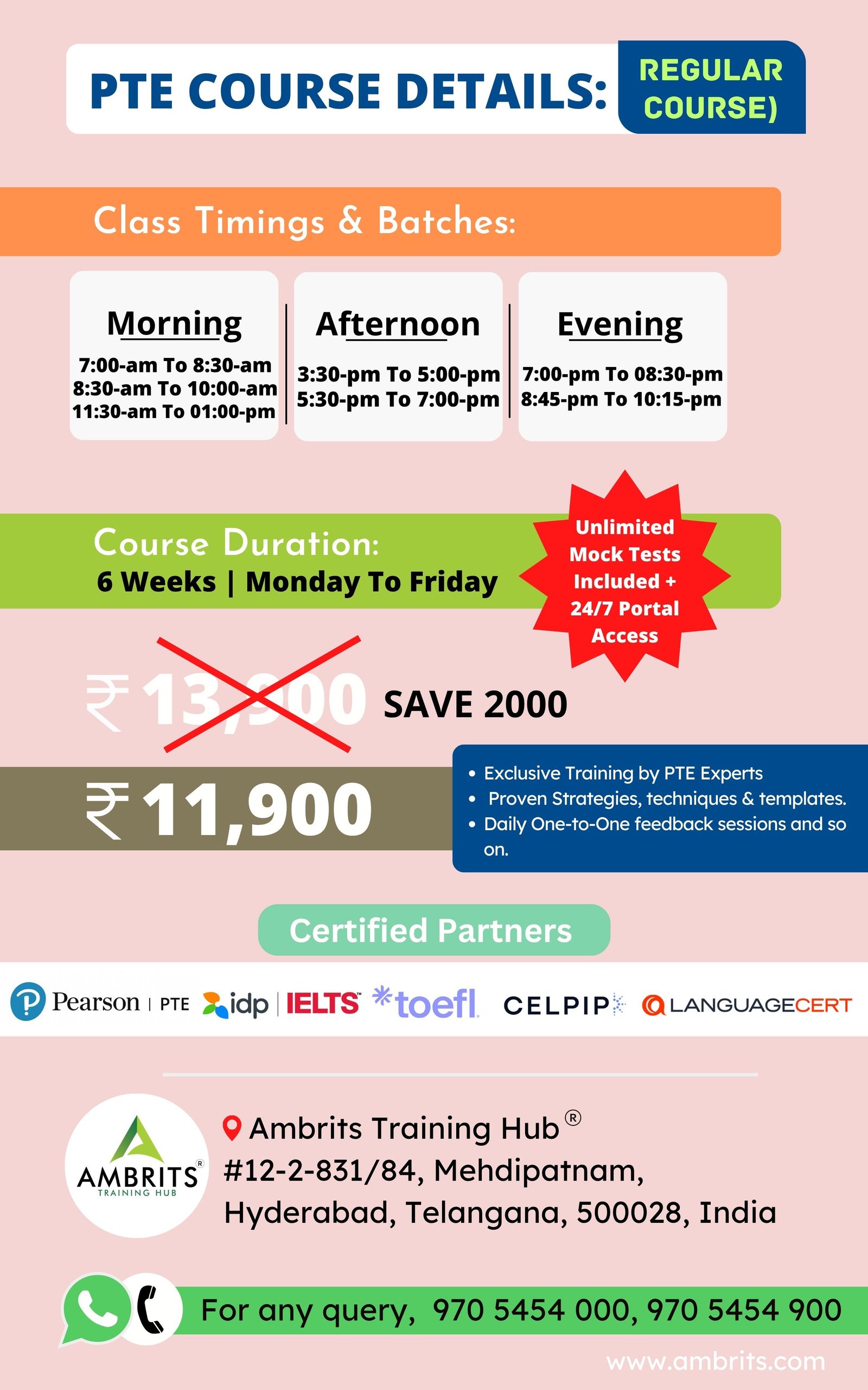 PTE Regular Course — Course Brochure