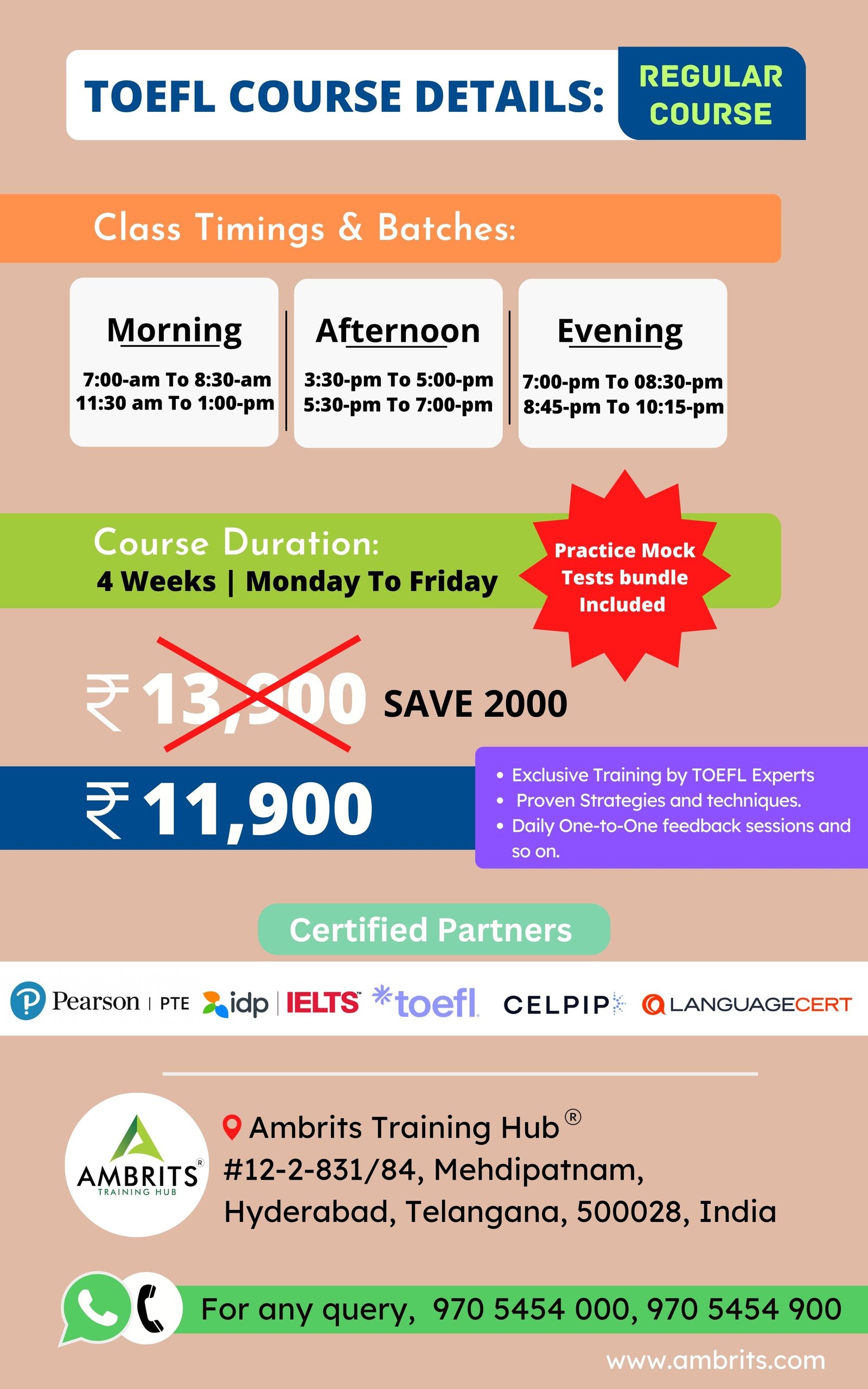 TOEFL Regular Course — Course Brochure
