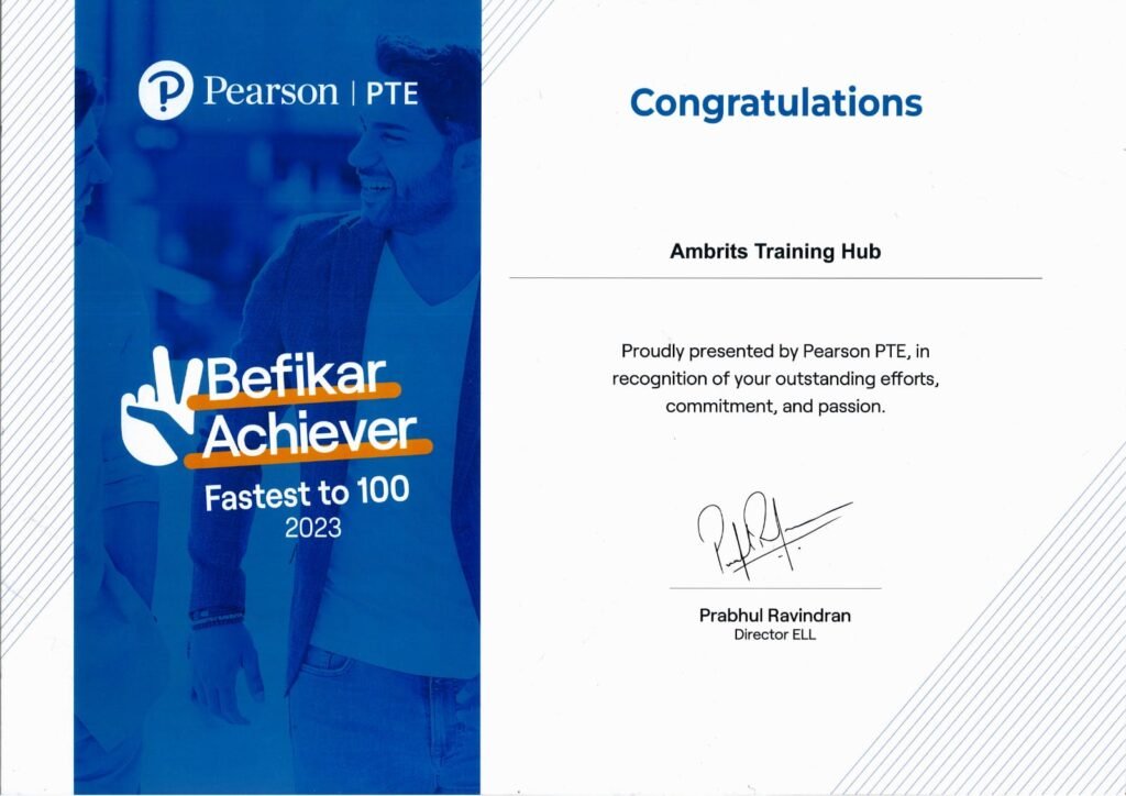 Pearson PTE Certification